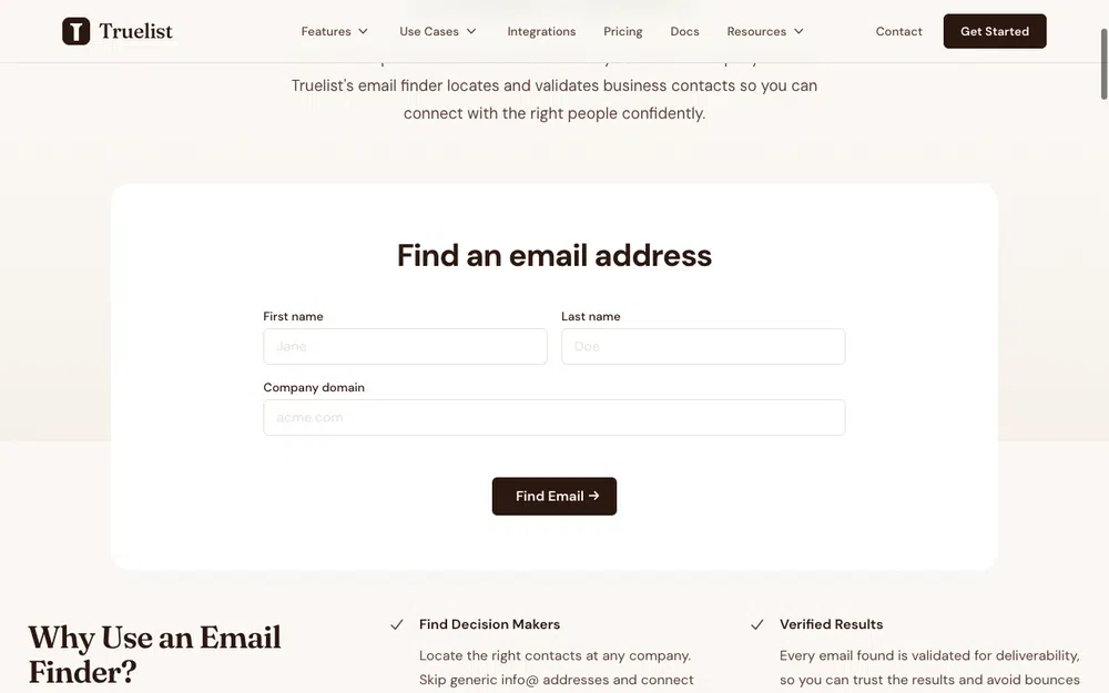 Email Finder by Truelist screenshot 2