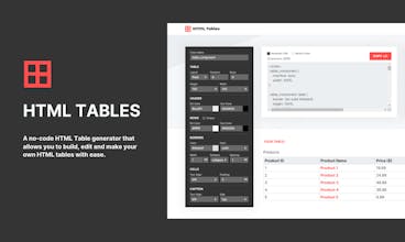 HTML Tables gallery image