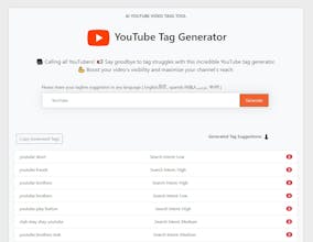 AI YouTube Tag Generator gallery image