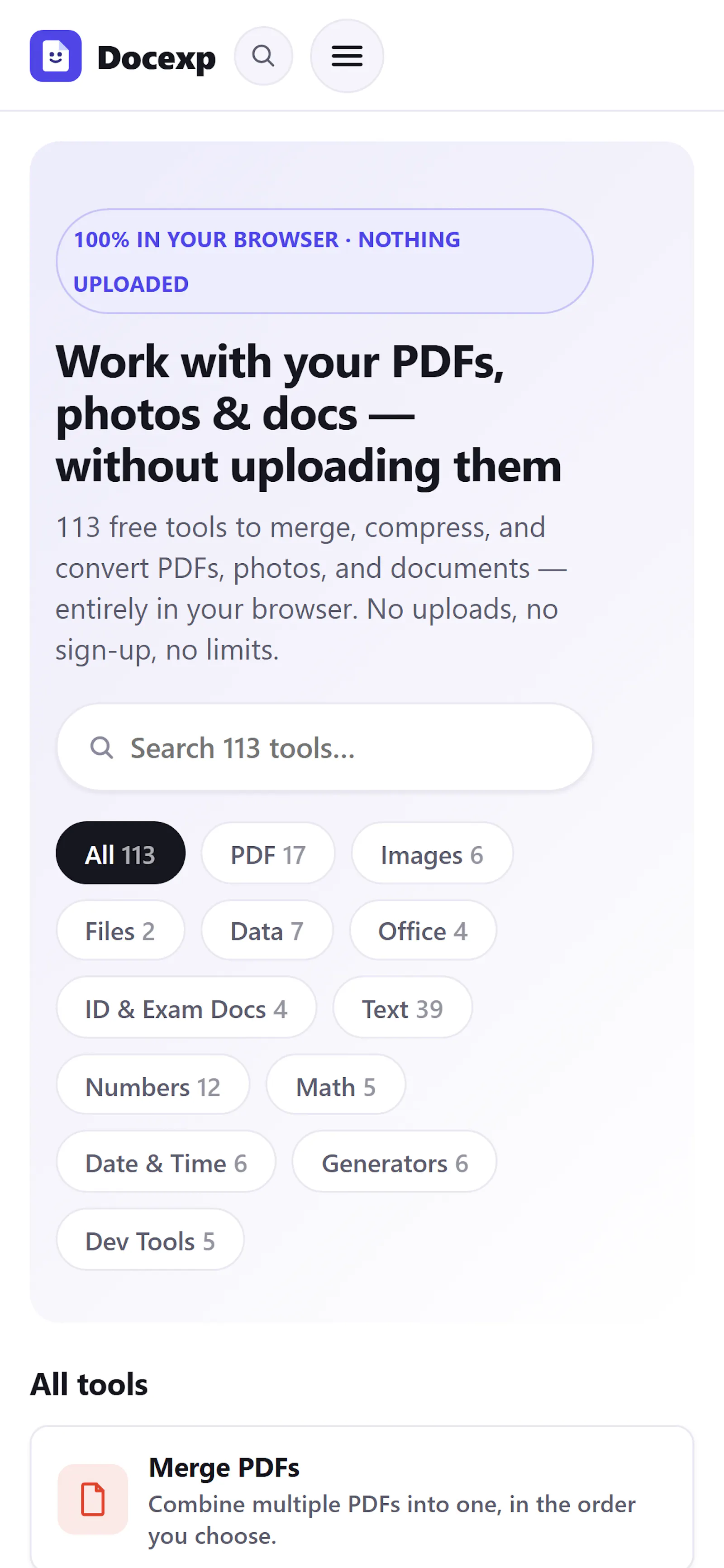 Docexp screenshot 3