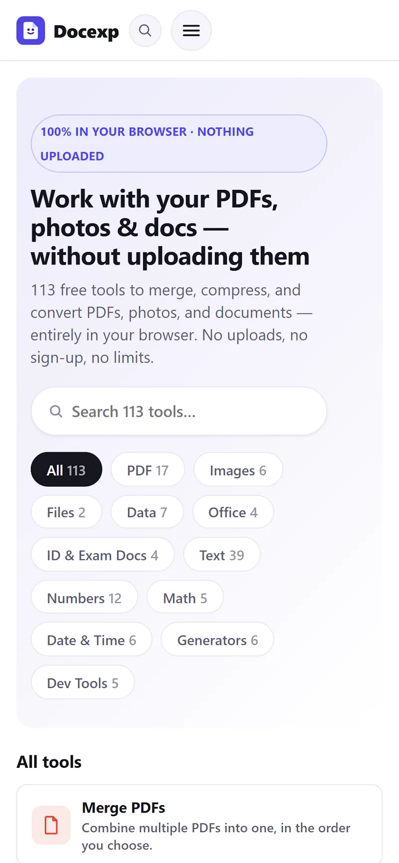 Docexp screenshot 3