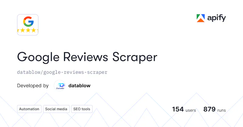 Google Reviews Scraper screenshot 1