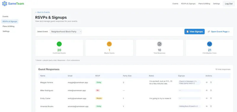 SameTeam Events screenshot 5