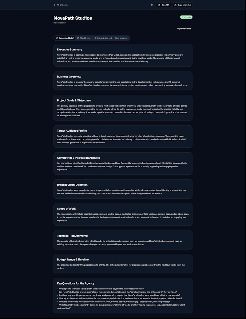 BriefHQ screenshot 5