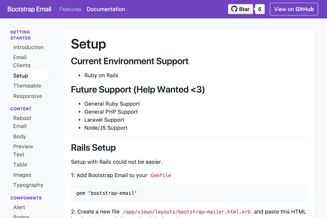 Bootstrap Email gallery image