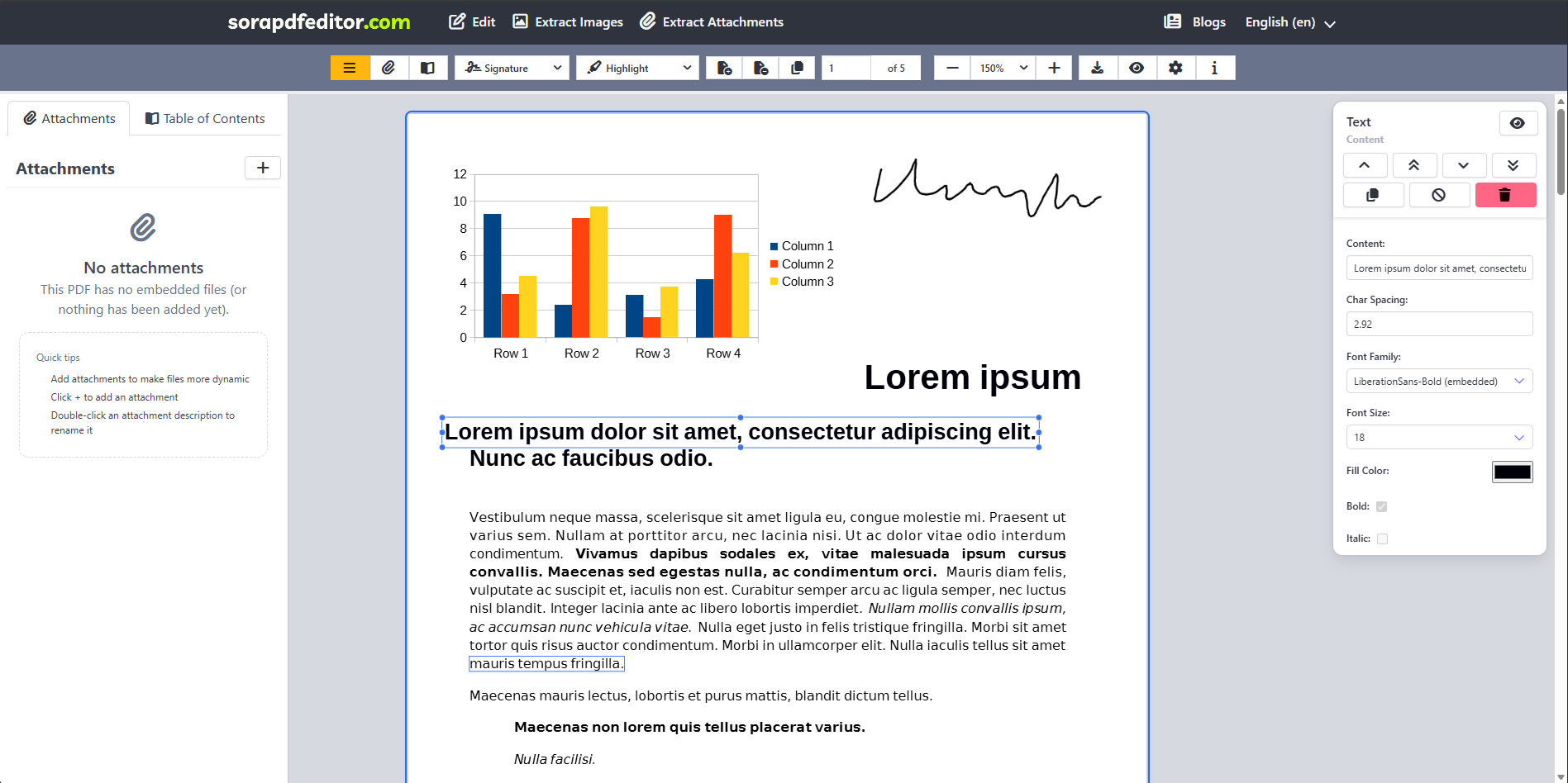 sorapdfeditor.com - Main product screenshot demonstrating key features and user interface