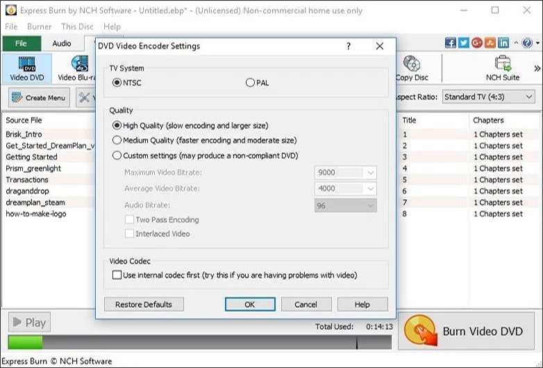 Software Express Burn Disc Burning media 1