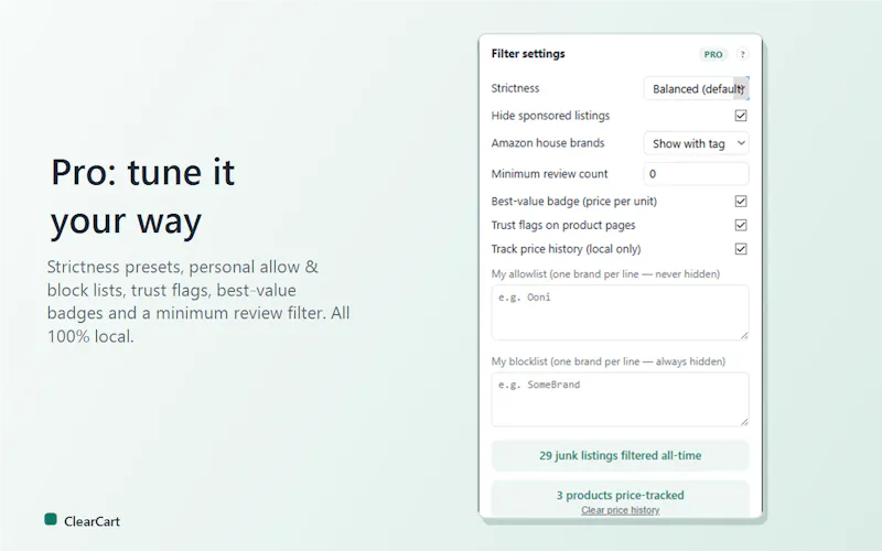 ClearCart - Hide Junk  screenshot 4