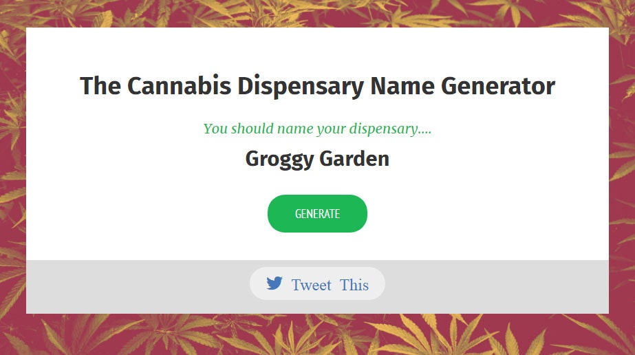 The Cannabis Dispensary Name Generator Product Information, Latest