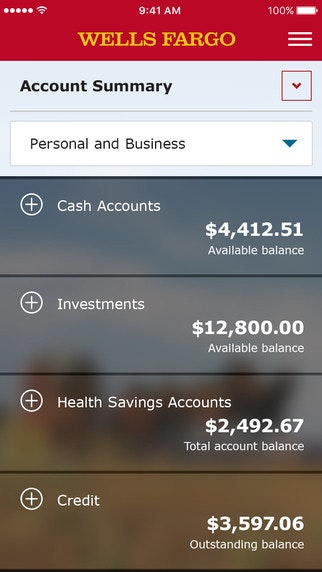 Wells Fargo iOS App gallery image