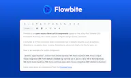 Flowbite WYSIWYG