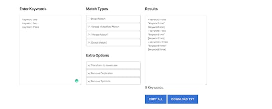 Negative Keyword Tool gallery image