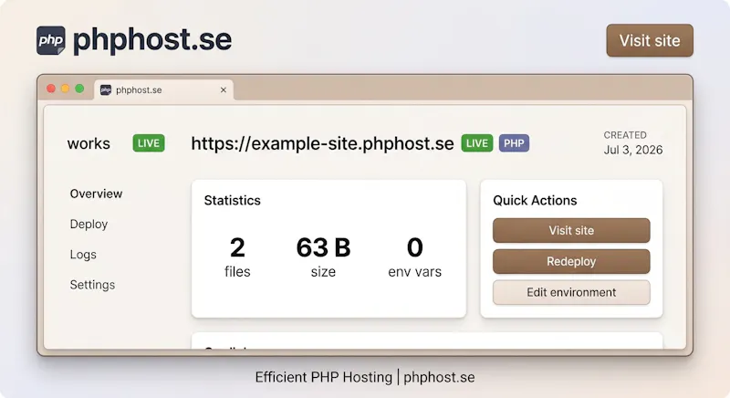 PHP HOST screenshot 1