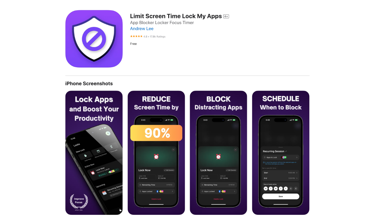 Block Apps & Focus Timer: Bloqueie meus aplicativos media 1