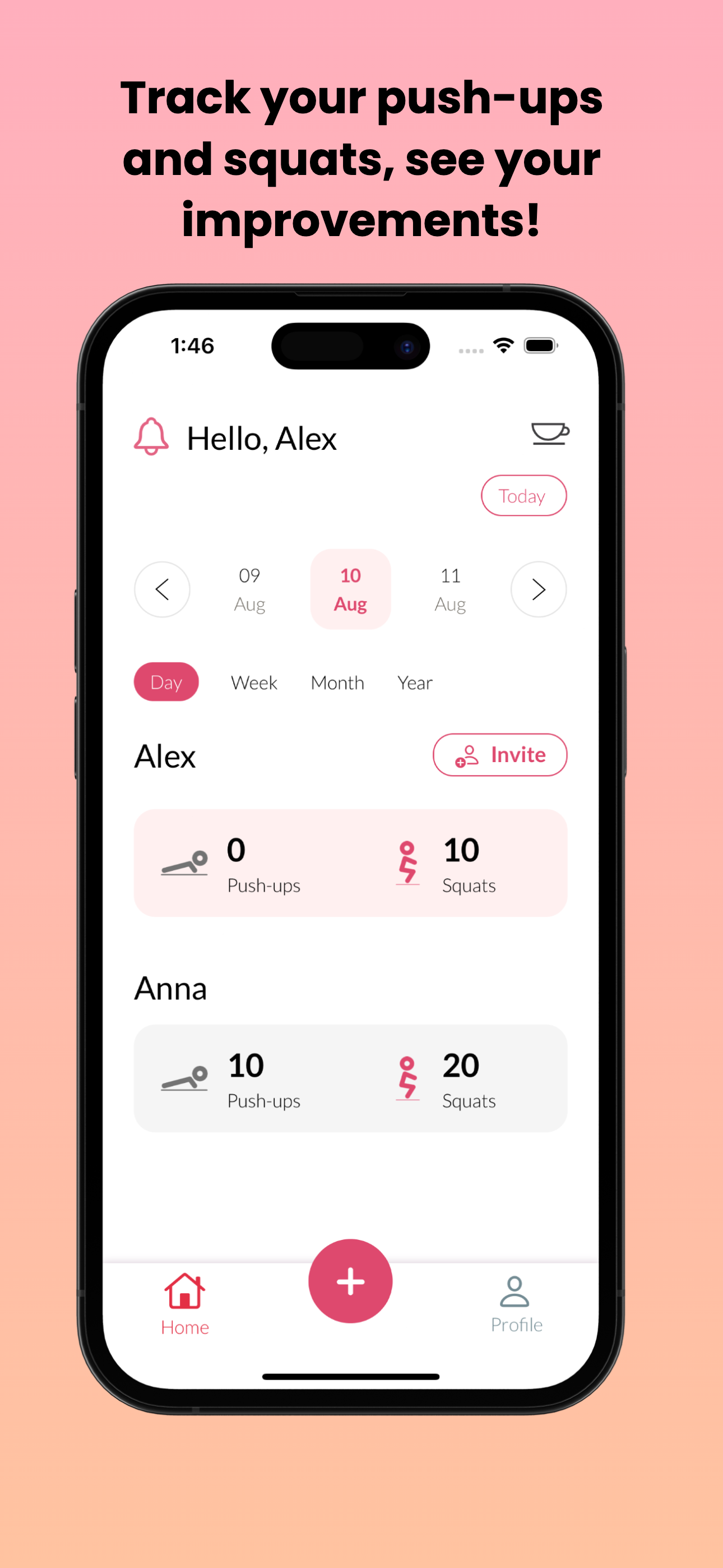 Media Thử thách đẩy - Ứng dụng di động, React Native, Supabase, Healthy, Sport, Push Ups 1