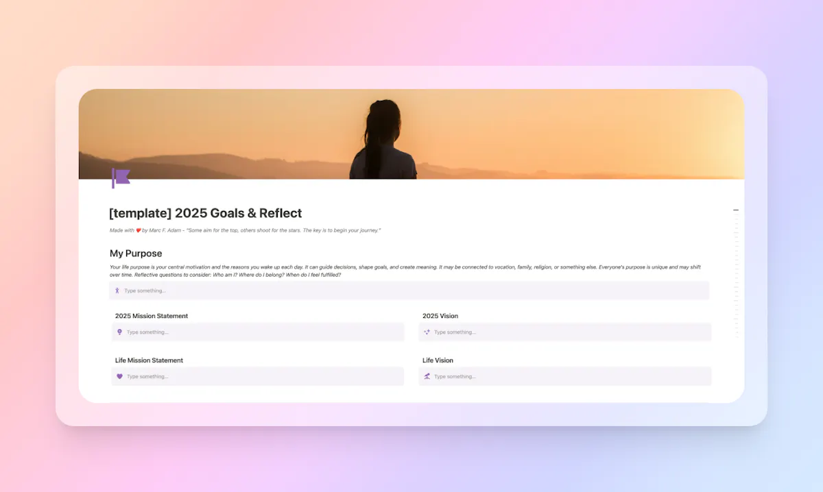 2025 Goals & Reflect