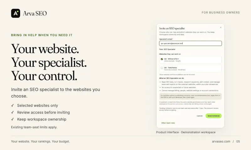 Arva SEO screenshot 6