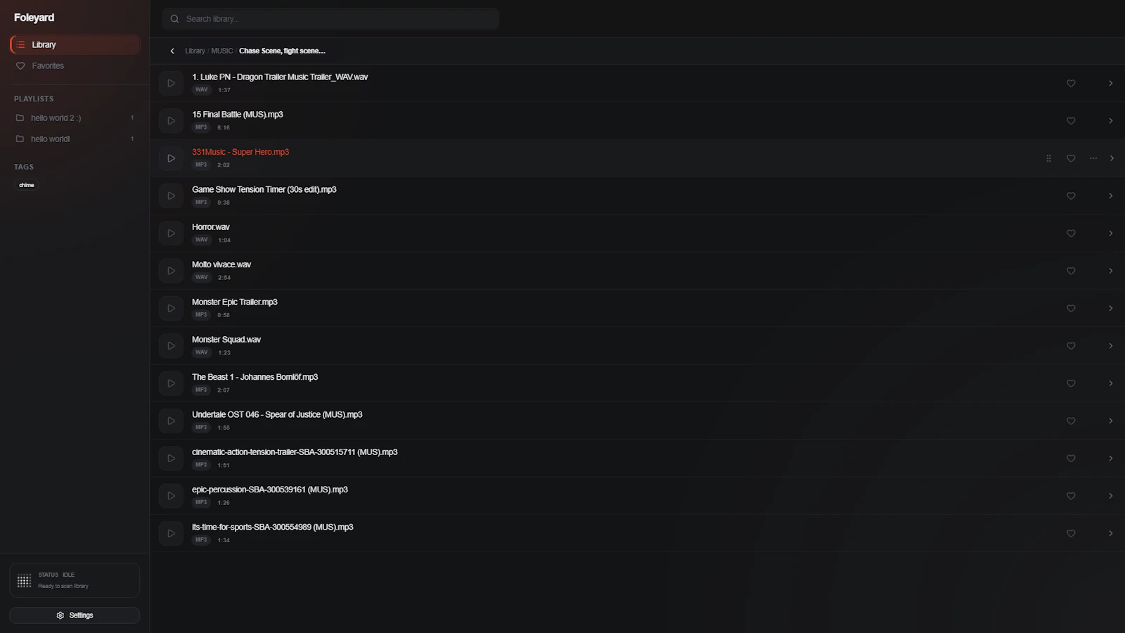 Foleyard screenshot 3