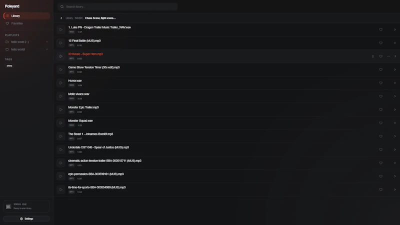 Foleyard screenshot 3