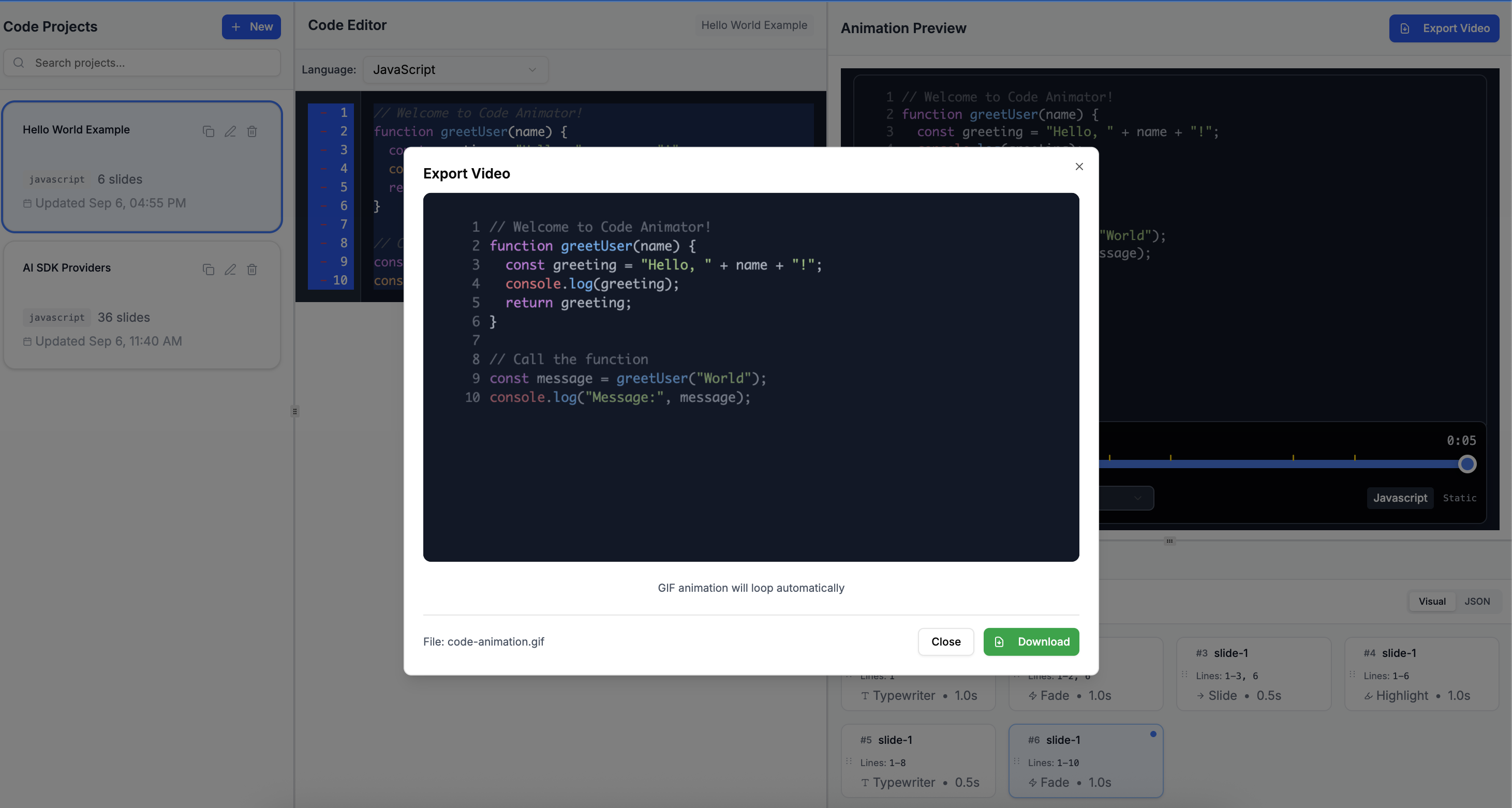 Code Animator - Convert the code into an animated video media 3