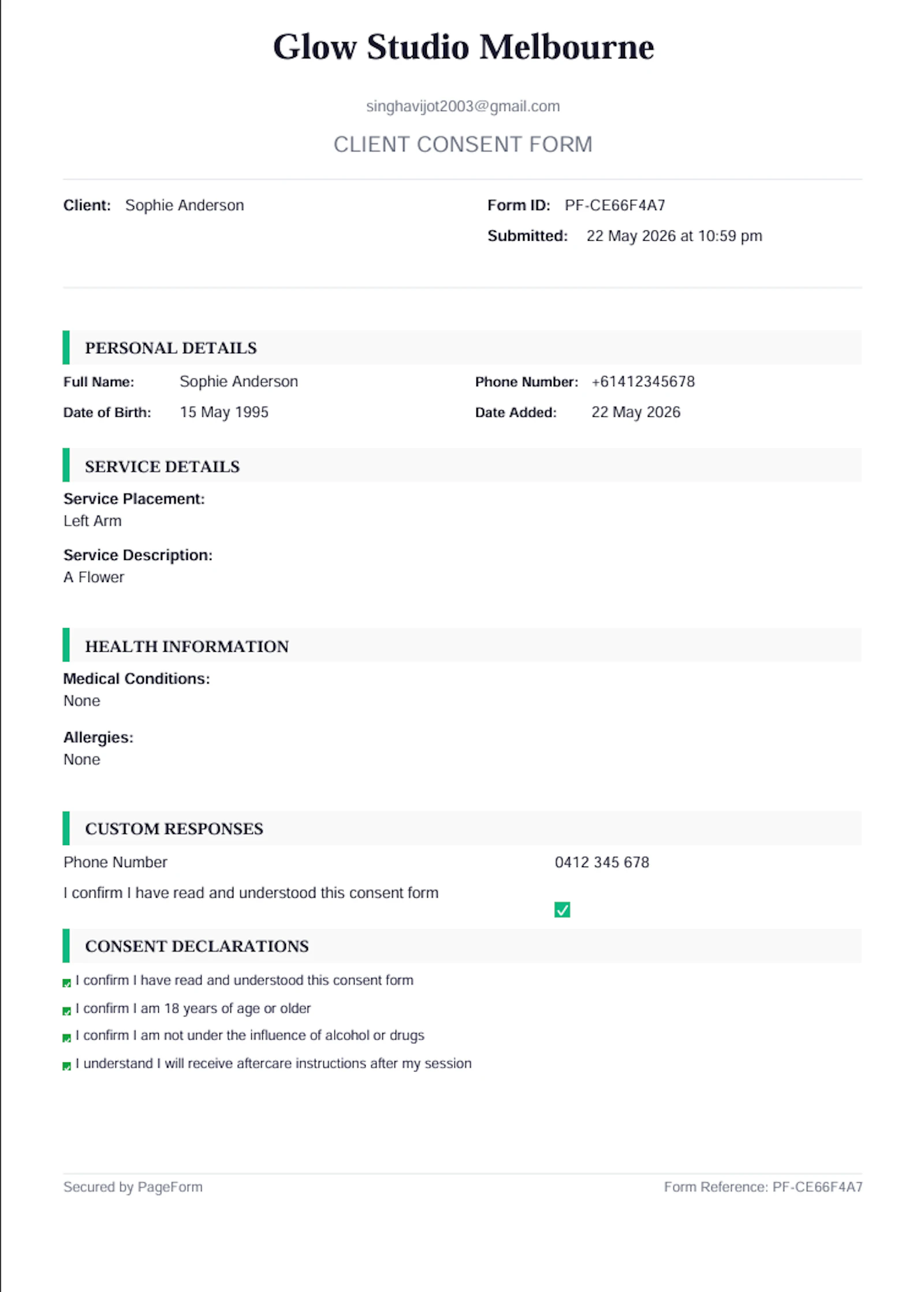PageForm screenshot 3