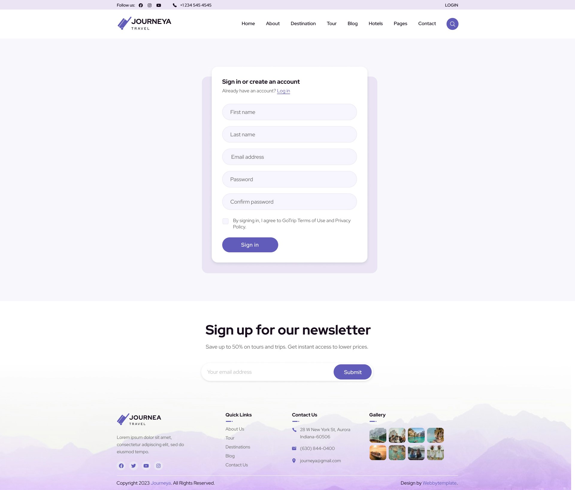 여행사 웹 사이트 템플릿 여행 - 여행 대행사 웹 사이트 템플릿 Figma UI 템플릿 미디어 4