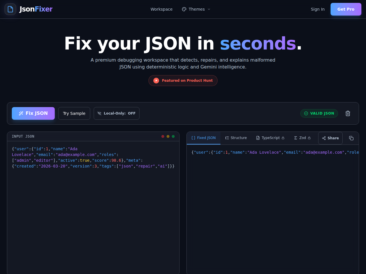 JsonFixer gallery image