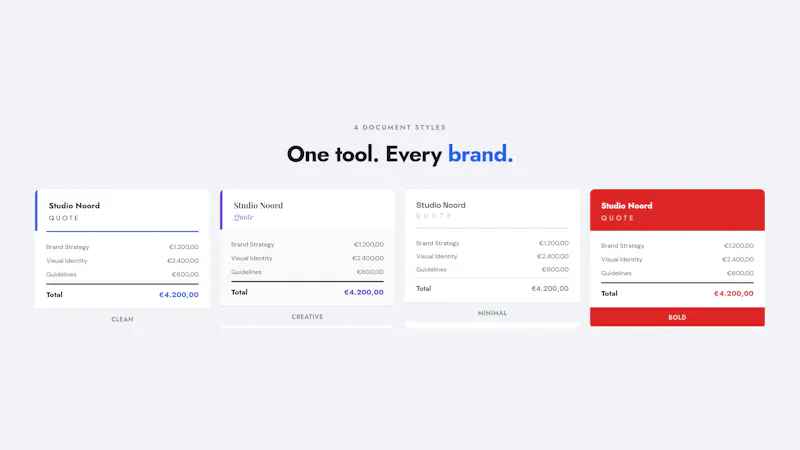 Quote & Proposal Builder screenshot 1