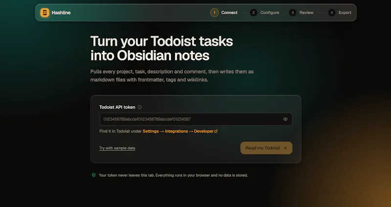 Hashline screenshot 2