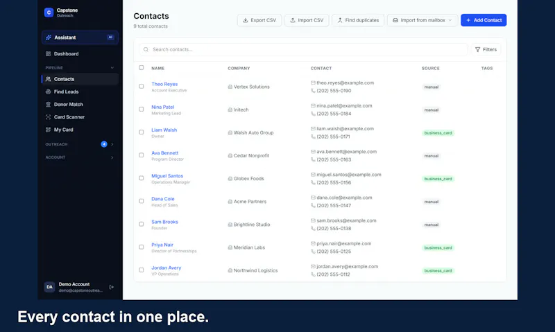 Capstone Outreach screenshot 7