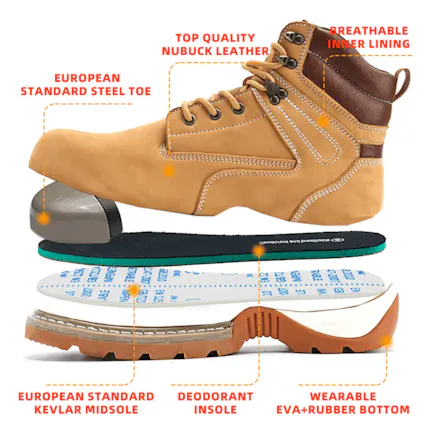 SunPPE 1416 High‑Cut Safety Work Boots gallery image