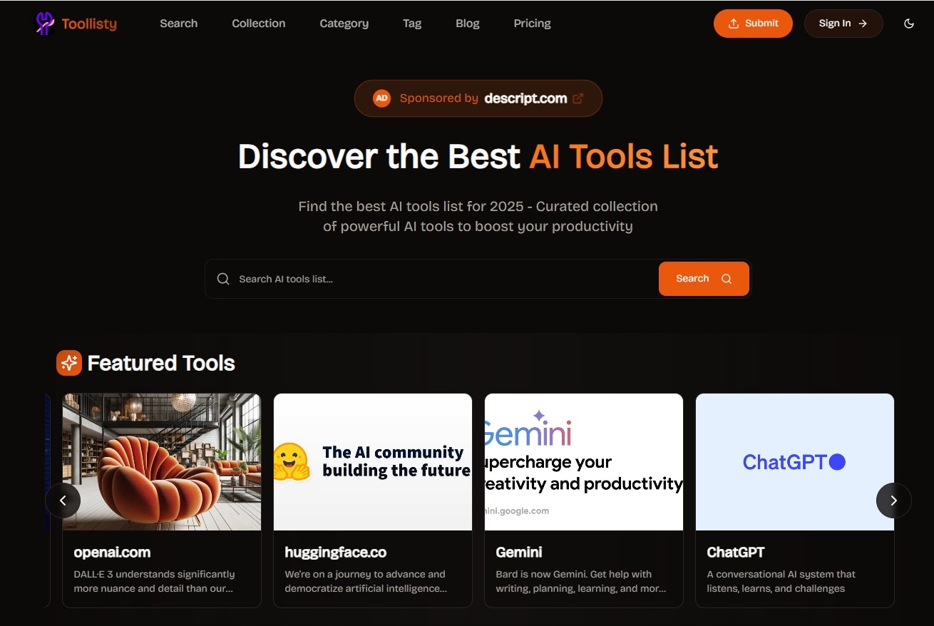 AI Tools List gallery image