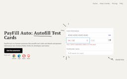 PayFill Auto: Autofill Test Cards media 1