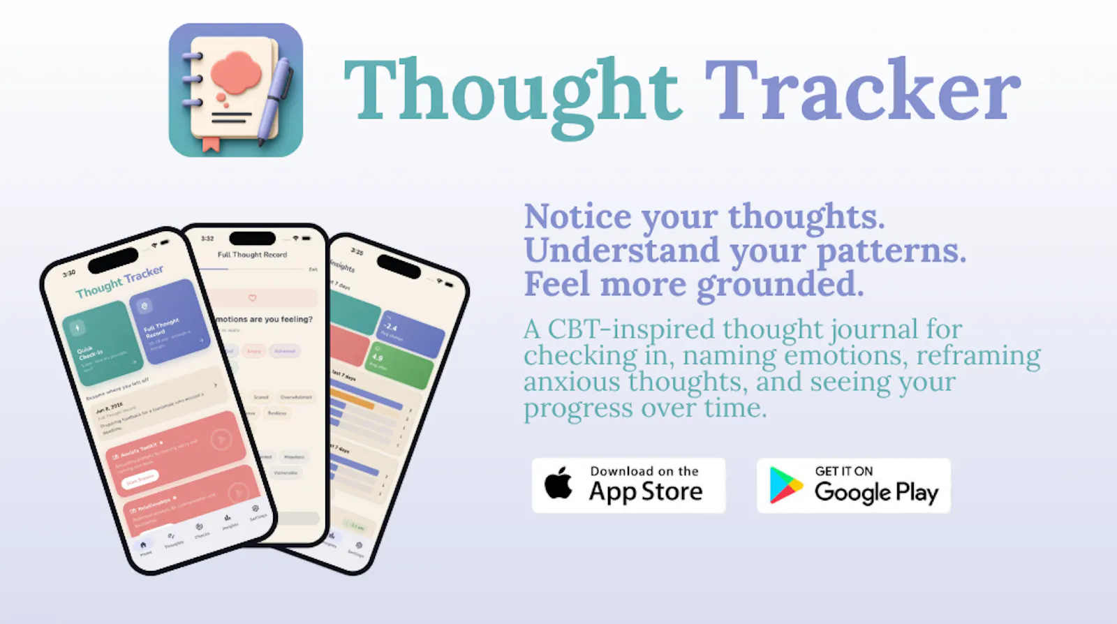 Thought Tracker CBT screenshot 2