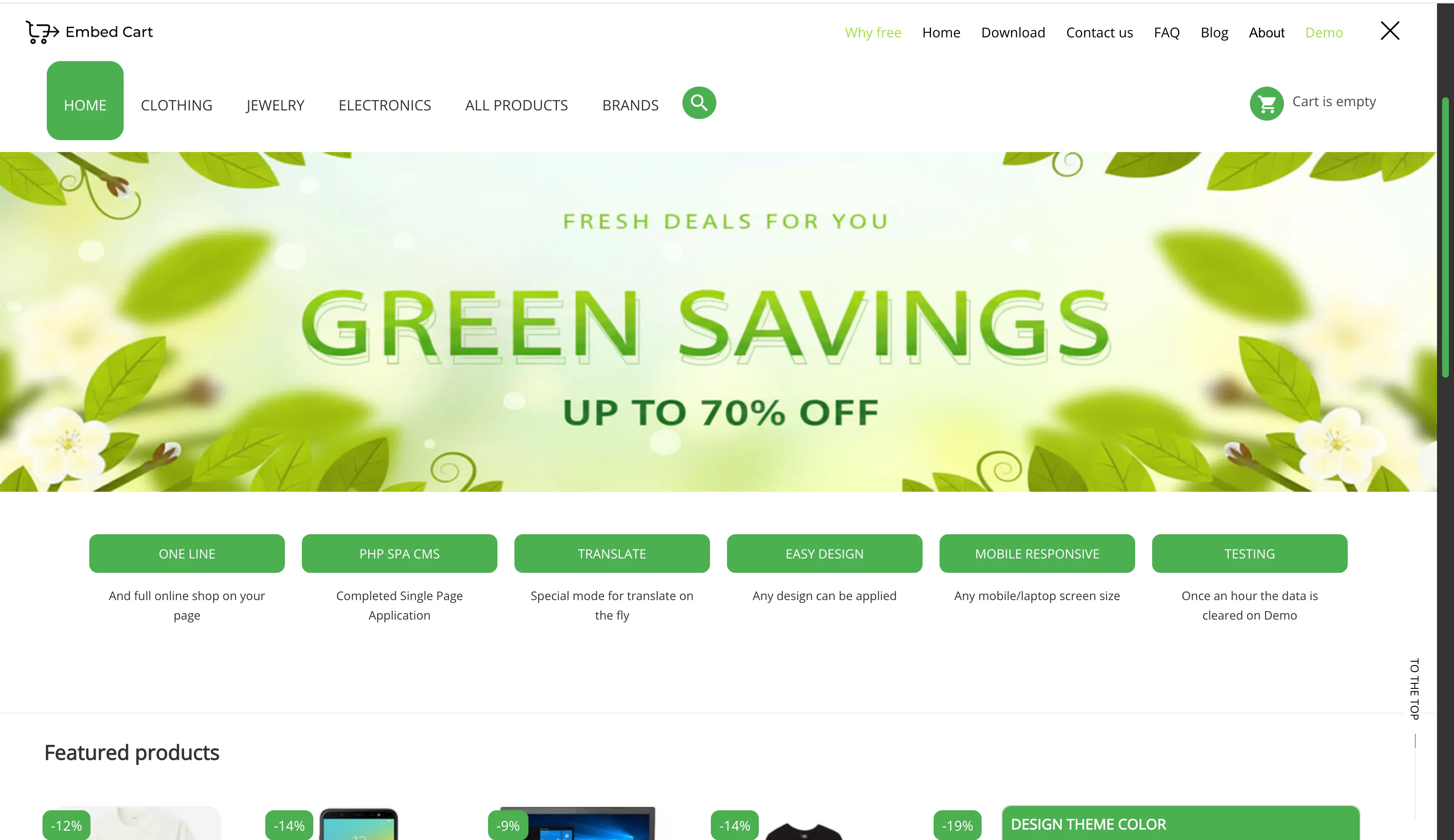 Embed-cart - free store on any HTML page gallery image