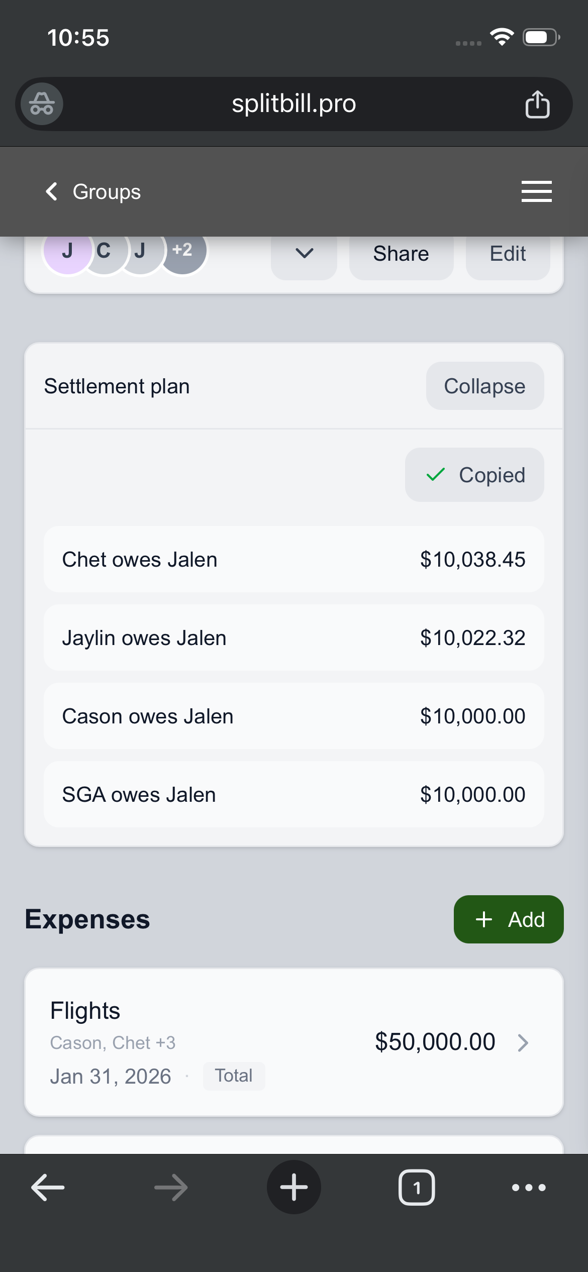 SplitBill - Main product screenshot demonstrating key features and user interface