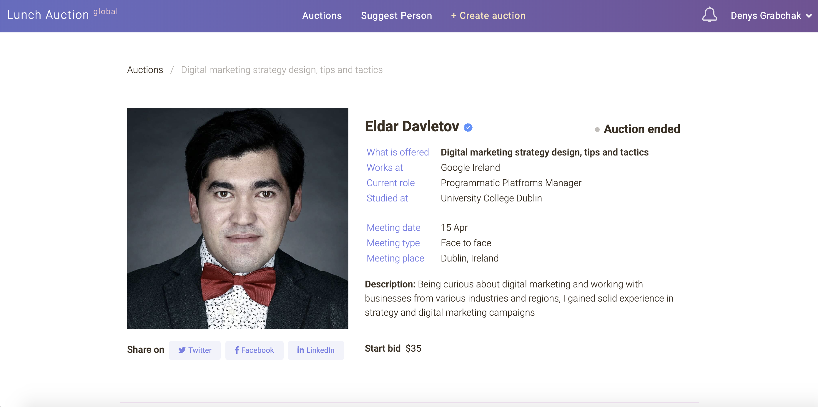 Lunch Auction gallery image