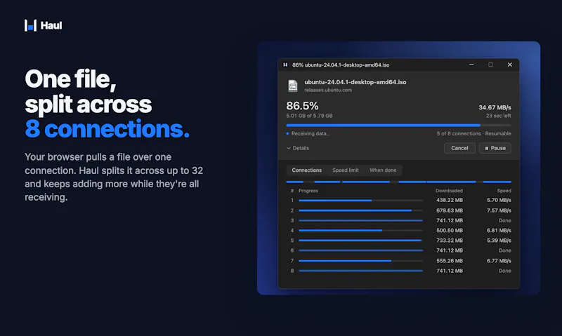 Haul - Fast Download Manager screenshot 2