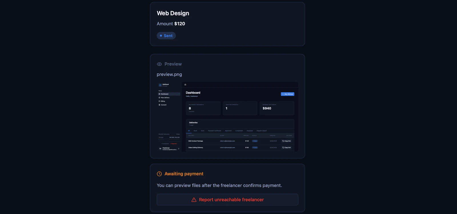 Delivault screenshot 8