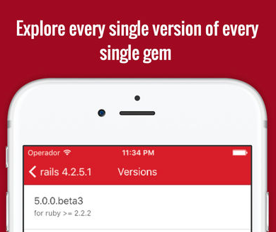 RubyGems app for iOS