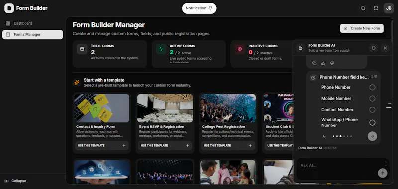 FormBuilder screenshot 2