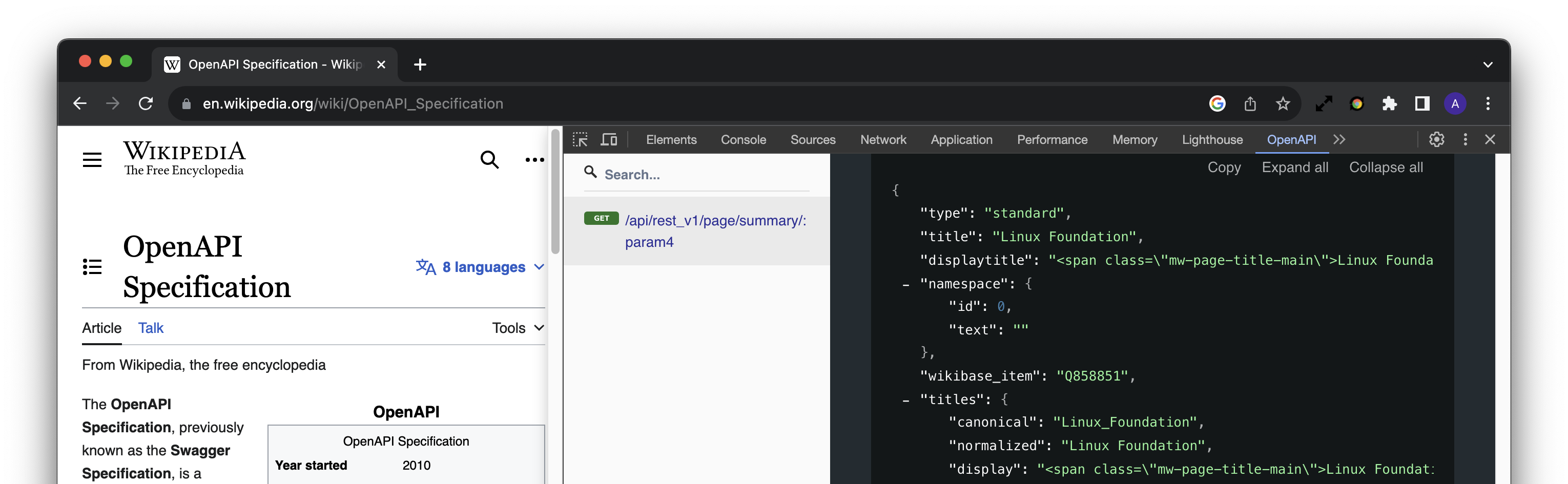 OpenAPI DevTools gallery image
