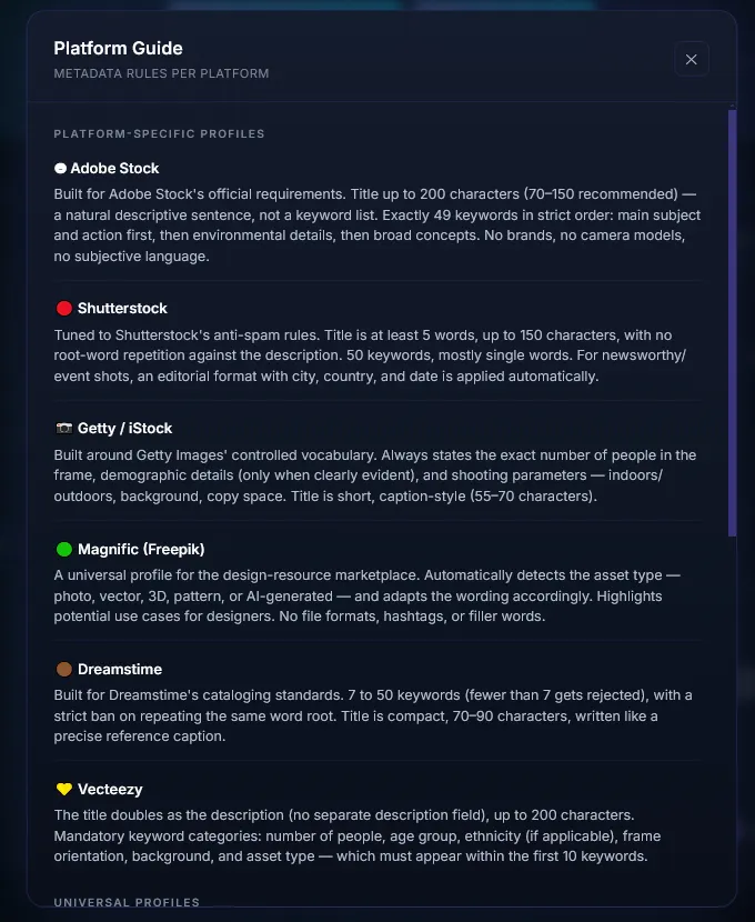 AI Stock Metadata Generator gallery image