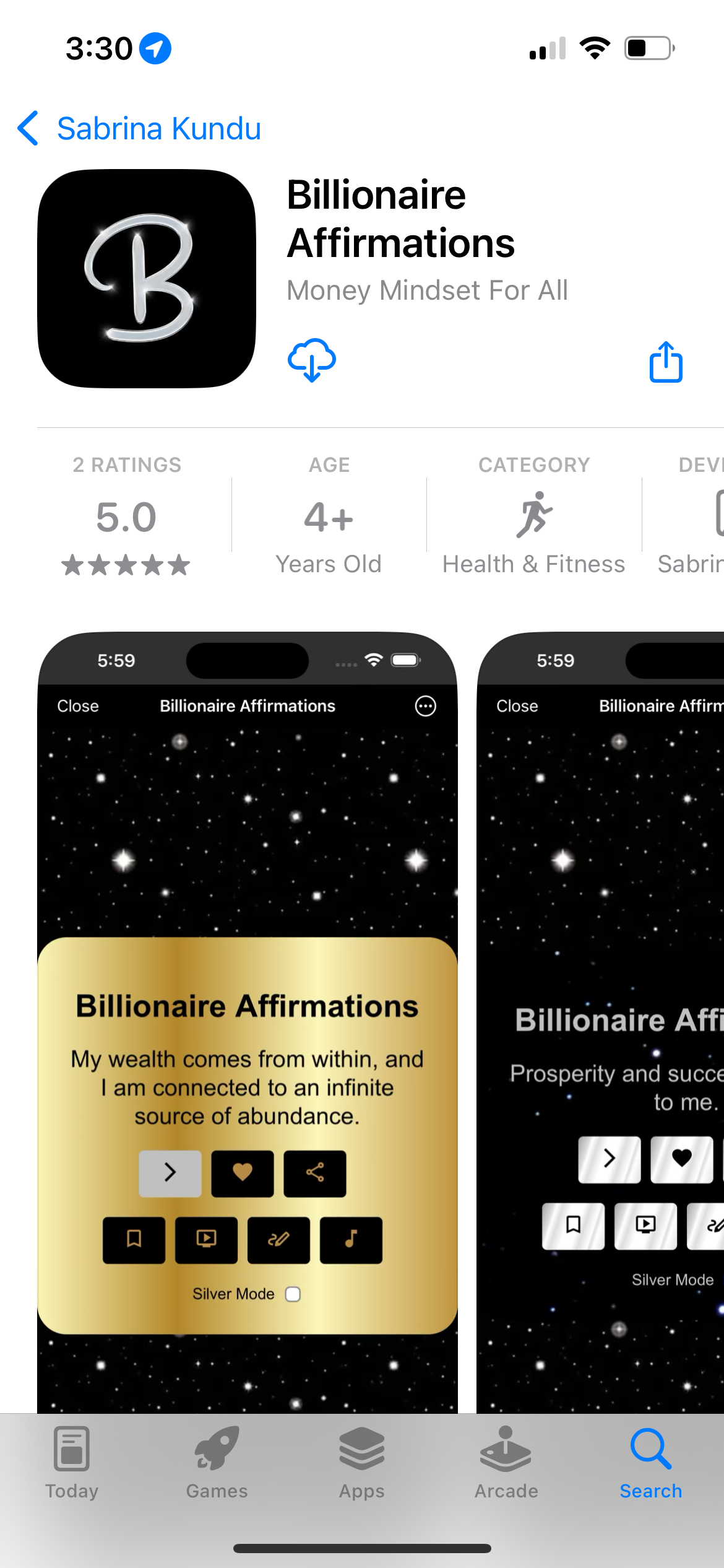 Billionaire Affirmations - Product Hunt launch logo and brand identity