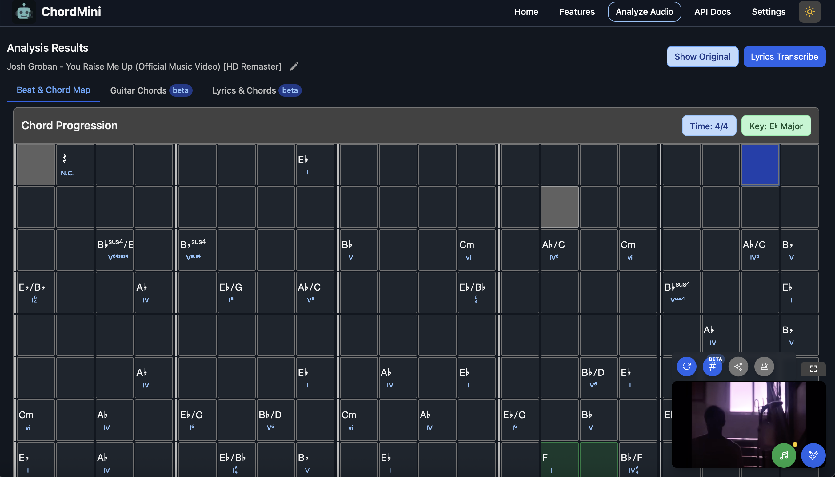 Chord Mini - Chord recognition and beat tracking with llm media 2