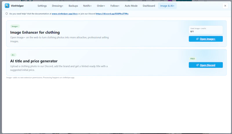 VintHelper screenshot 5