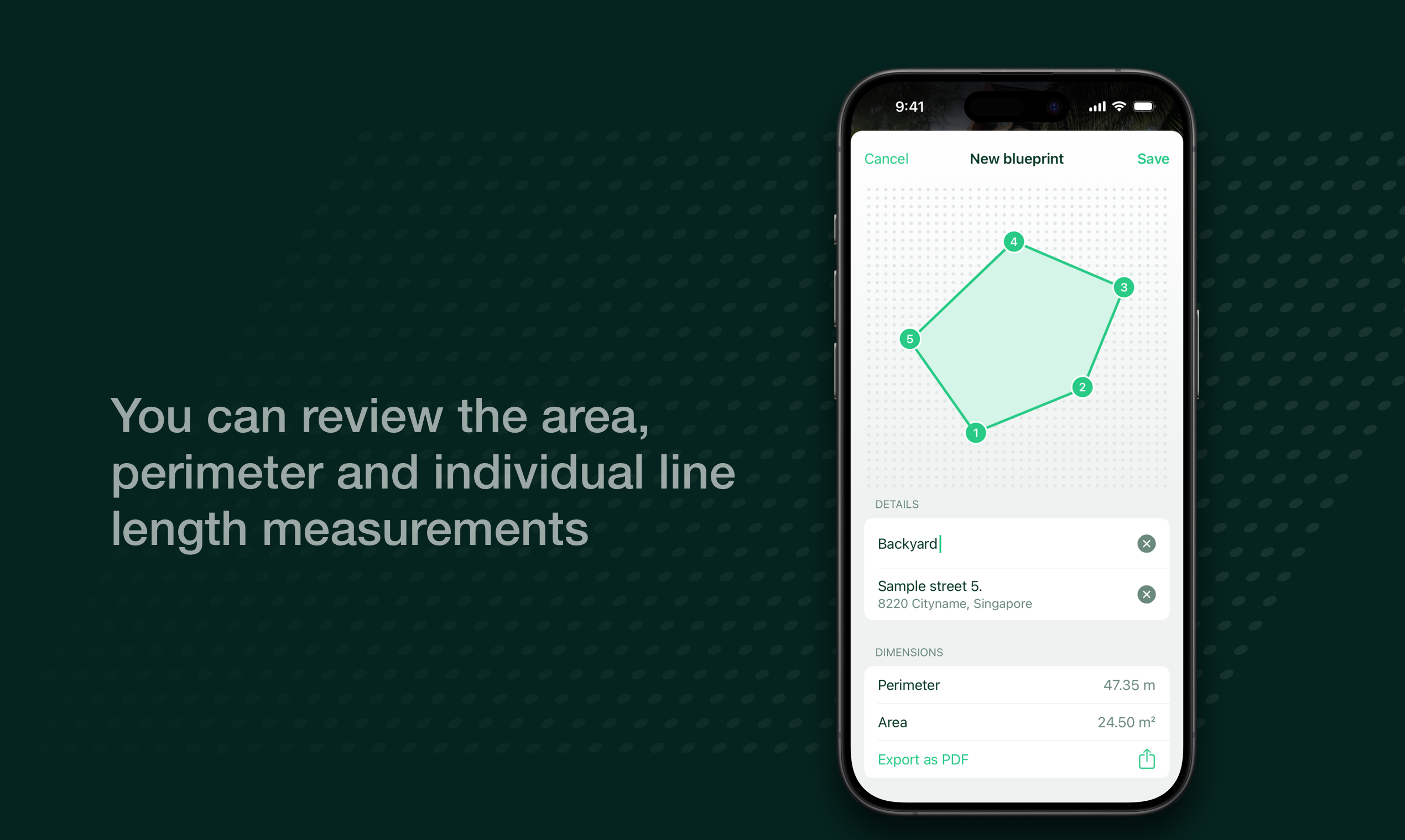 Perimetro - App di misurazione basata su AR per iOS per creare progetti PDF media 2