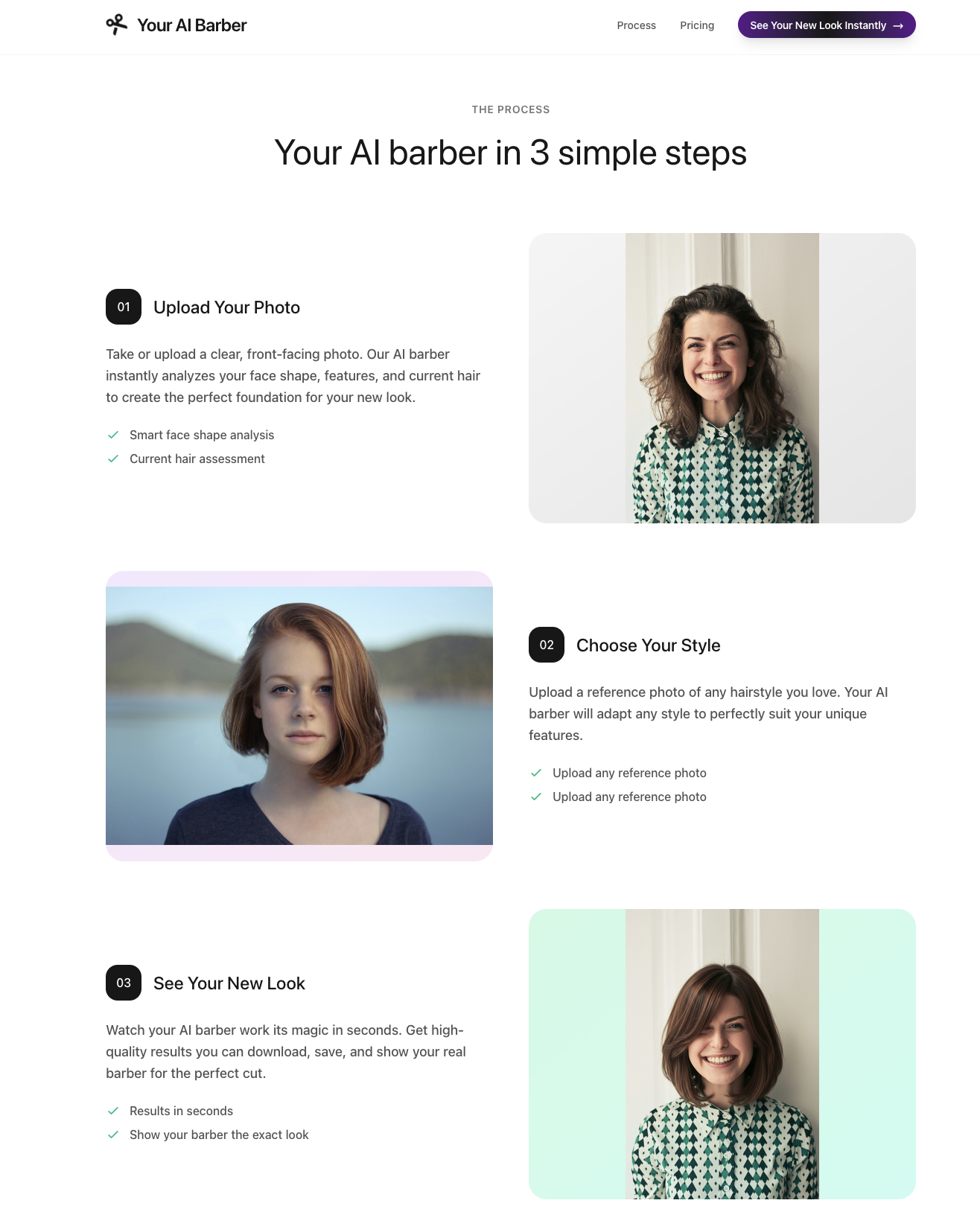 YourAIBarber - Screenshot 2 showing product features and functionality