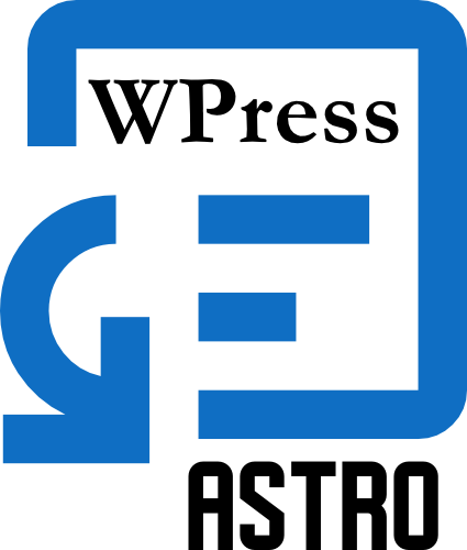 WPress2Astro - Main product screenshot demonstrating key features and user interface