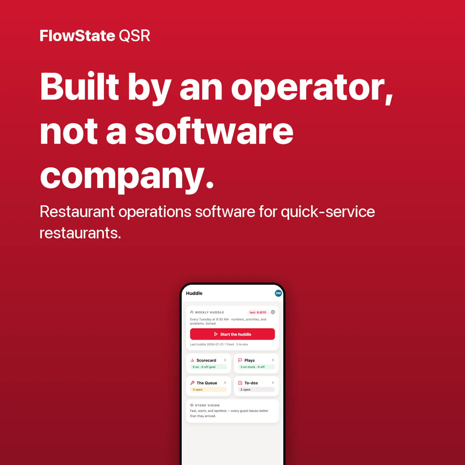 FlowState QSR screenshot 2
